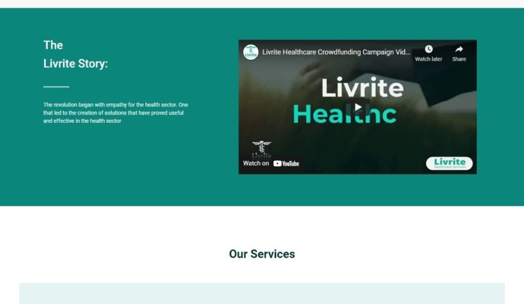 livrite healthcare web design image